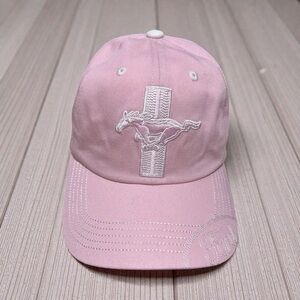 Pink Baseball Cap with Embroidered Logo